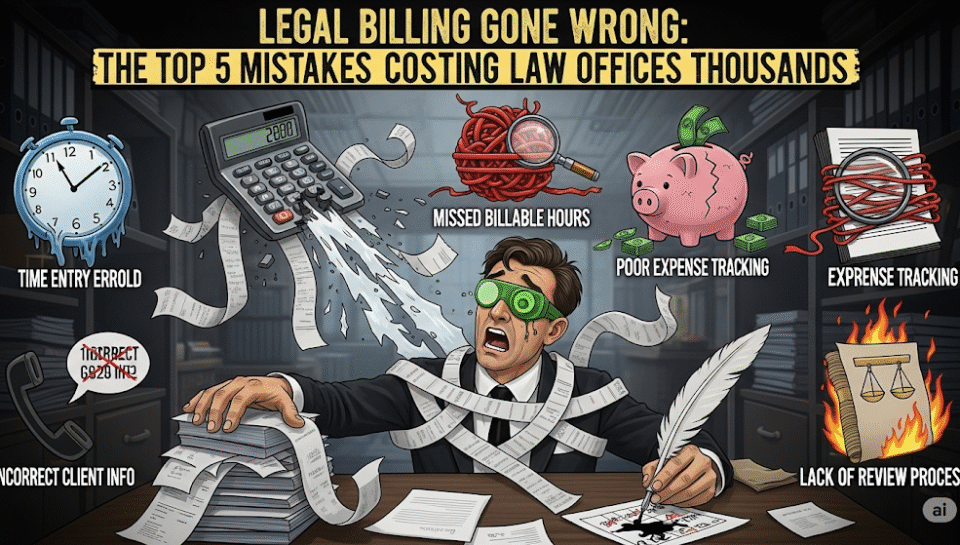 Legal Billing Gone Wrong: The Top 5 Mistakes Costing Law Offices Thousands